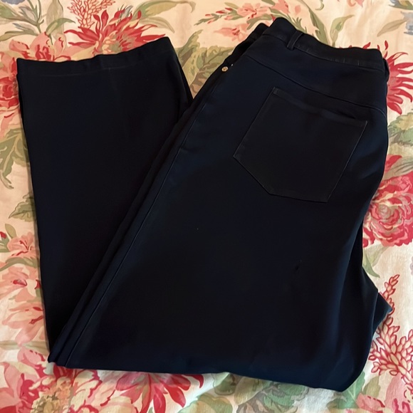 ST JOHN SPORT Size 16 Casual Career Dress Straight Leg Flatfront GOLD HW classic - Picture 4 of 16